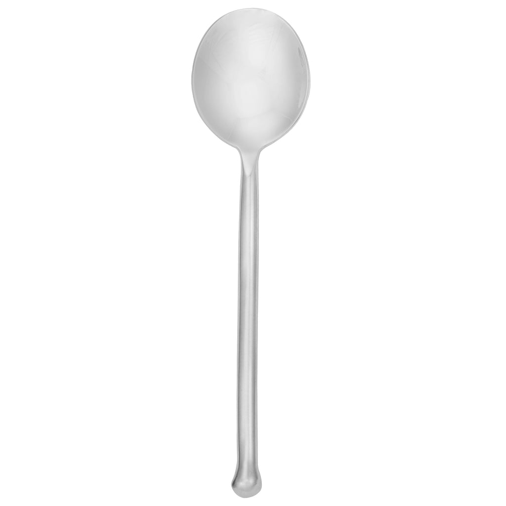 Walco RUS12 Rustic Tree 7 1/4" 18/10 Stainless Steel Extra Heavy Weight Bouillon Spoon - 12/Pack