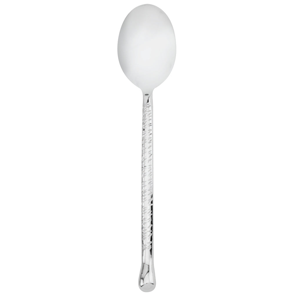 Walco 5801 Nouveaux Hammered 7 1/2" 18/10 Stainless Steel Extra Heavy Weight Teaspoon - 12/Pack