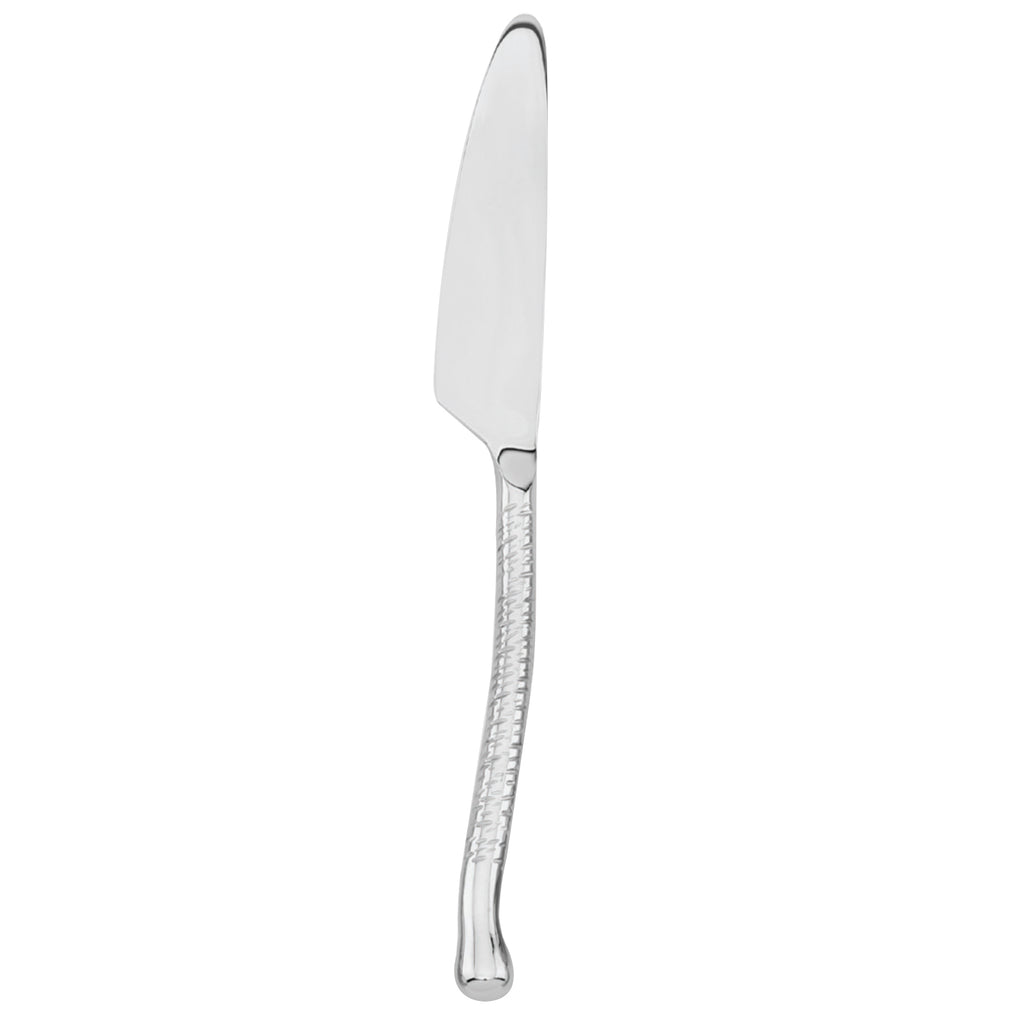 Walco 5845 Nouveaux Hammered 9 7/16" 18/10 Stainless Steel Extra Heavy Weight Dinner Knife - 12/Pack