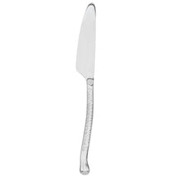 Walco 5845 Nouveaux Hammered 9 7/16" 18/10 Stainless Steel Extra Heavy Weight Dinner Knife - 12/Pack
