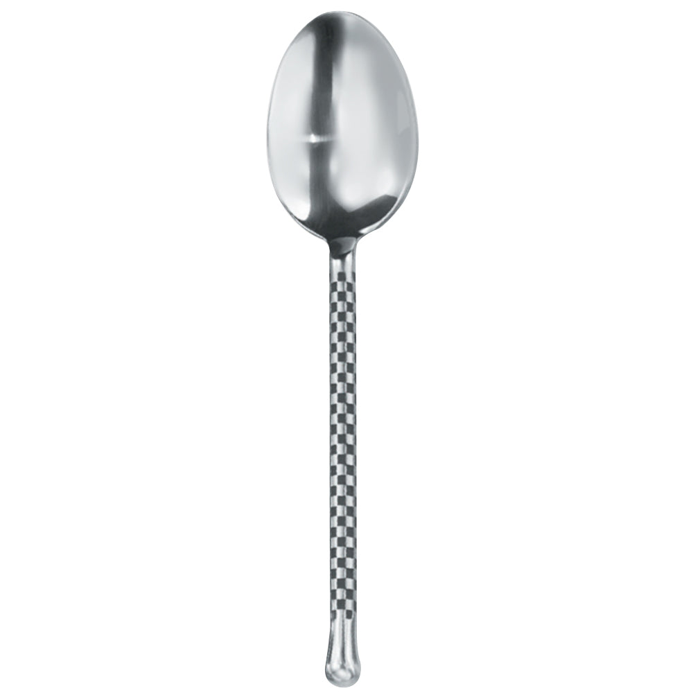 Walco CHAR07 Charred 7 3/4" 18/10 Stainless Steel Extra Heavy Weight Dessert Spoon - 12/Pack