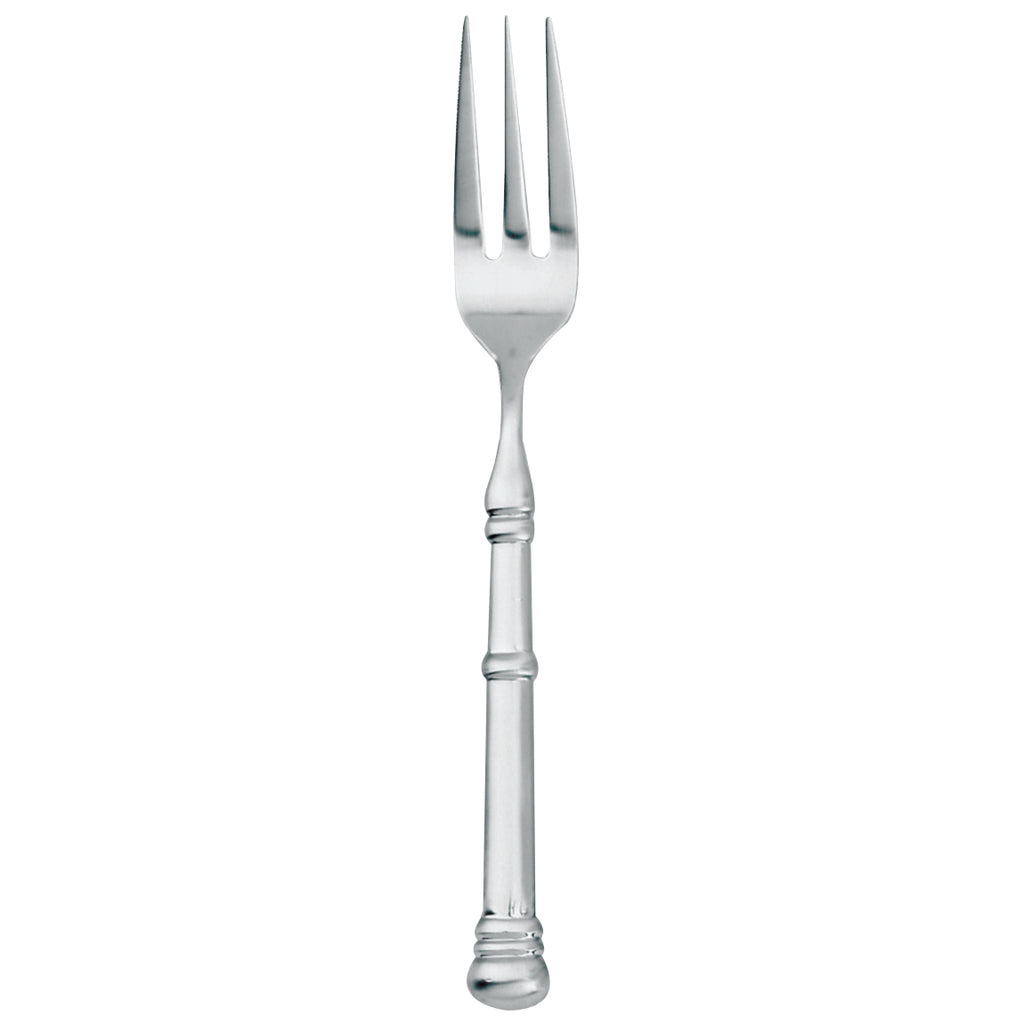 Walco S52051 Satin Soprano 8 3/8" 18/10 Stainless Steel Extra Heavy Weight 3 Tine European Table Fork - 12/Pack