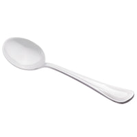 World Tableware 129 004 Reflections 6 1/4" 18/0 Stainless Steel Heavy Weight Round Bowl Soup Spoon - 12/Pack