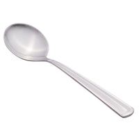 World Tableware 146 016 Vermont 6 1/8" 18/0 Stainless Steel Heavy Weight Bouillon Spoon - 12/Pack
