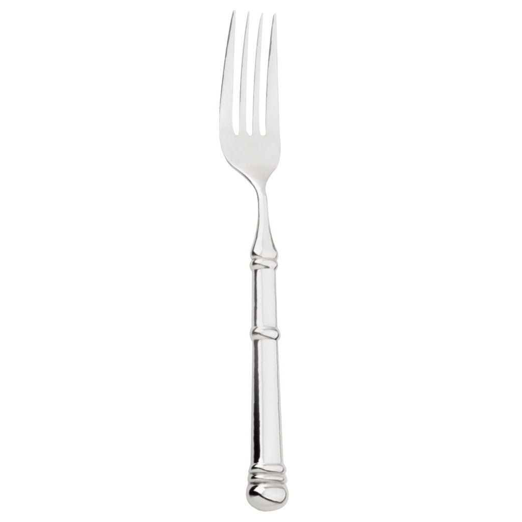 Walco 520514 Soprano 8 3/8" 18/10 Stainless Steel Extra Heavy Weight 4 Tine European Table Fork - 12/Pack