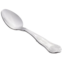 World Tableware 244 007 Kings 4 1/4" 18/0 Stainless Steel Heavy Weight Demitasse Spoon - 12/Pack