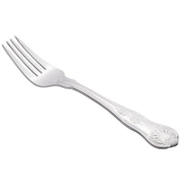 World Tableware 244 038 Kings 8 1/8" 18/0 Stainless Steel Heavy Weight Salad Fork - 12/Pack