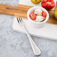 Master's Gauge by World Tableware 703 029 Equity 6" 18/10 Stainless Steel Extra Heavy Weight Cocktail Fork - 12/Pack