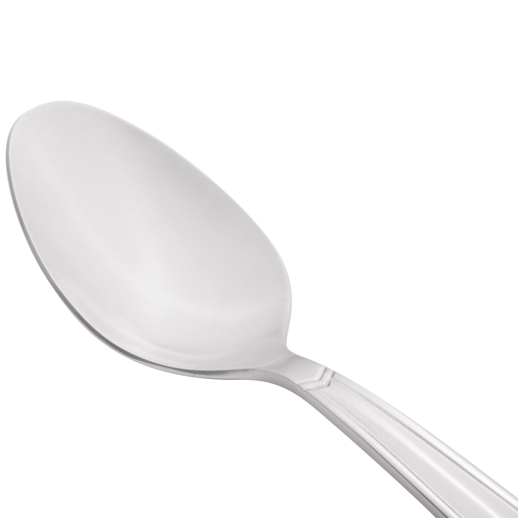 World Tableware 146 001 Vermont 6 1/8" 18/0 Stainless Steel Heavy Weight Teaspoon - 12/Pack