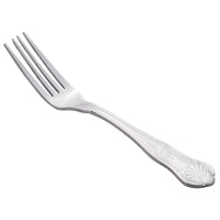 World Tableware 244 030 Kings 7" 18/0 Stainless Steel Heavy Weight Utility / Dessert Fork - 12/Pack