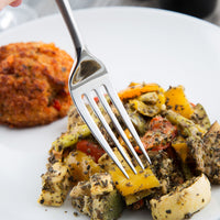 Master's Gauge by World Tableware 703 030 Equity 8 1/8" 18/10 Stainless Steel Extra Heavy Weight Dinner Fork - 12/Pack