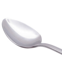 World Tableware 129 002 Reflections 7 1/2" 18/0 Stainless Steel Heavy Weight Dessert Spoon - 12/Pack