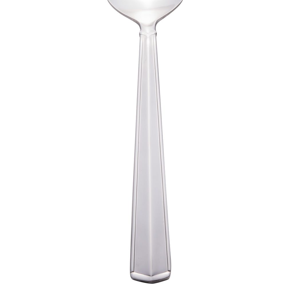 World Tableware 146 003 Vermont 8 3/4" 18/0 Stainless Steel Heavy Weight Tablespoon / Serving Spoon - 12/Pack