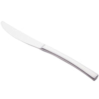 World Tableware 962 5501 Oceanside 9 1/4" 18/0 Stainless Steel Heavy Weight Solid Handle Dinner Knife with Serrated Blade - 12/Pack