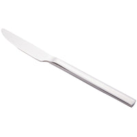 World Tableware 963 5501 Elexa 9" 18/0 Stainless Steel Heavy Weight Solid Handle Dinner Knife with Serrated Blade - 12/Pack