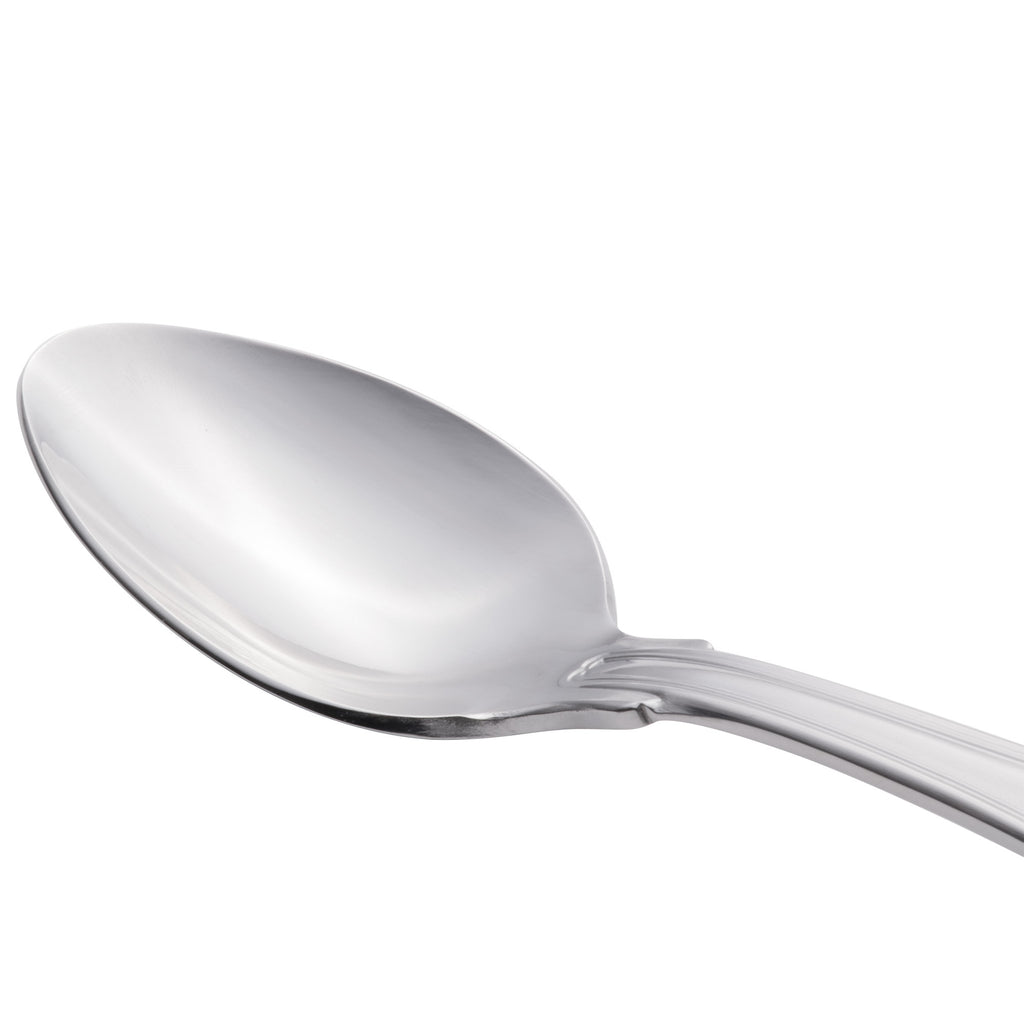 World Tableware 244 002 Kings 7 1/4" 18/0 Stainless Steel Heavy Weight Dessert Spoon - 12/Pack