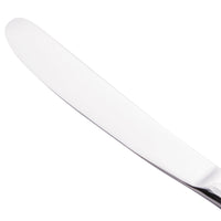 World Tableware 794 5502 Aspire 9 3/4" 18/0 Stainless Steel Medium Weight Solid Handle European Dinner Knife with Fluted Blade - 12/Pack