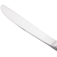 World Tableware 858 7922 New Charm 9 1/8" 18/0 Stainless Steel Heavy Weight Solid Handle Utility / Dessert Knife with Fluted Blade - 12/Pack