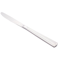 World Tableware 146 5502 Vermont 8 1/2" 18/0 Stainless Steel Heavy Weight Solid Handle Dinner Knife with Fluted Blade - 12/Pack