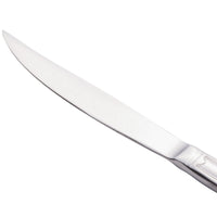 World Tableware 244 5762 Kings 8 7/8" 18/0 Stainless Steel Heavy Weight Solid Handle Steak Knife with Fluted Blade - 12/Pack