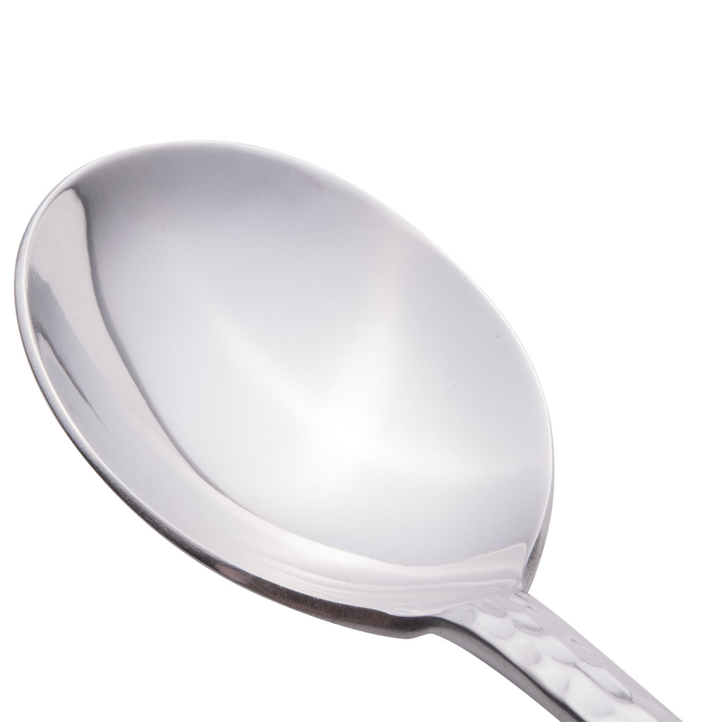 World Tableware 794 016 Aspire 7 3/4" 18/0 Stainless Steel Medium Weight Bouillon Spoon - 12/Pack