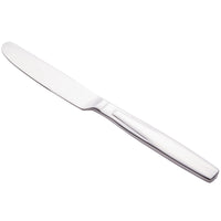 World Tableware 989 554 Quantum 7 1/8" 18/0 Stainless Steel Heavy Weight Solid Handle Bread and Butter Knife with Plain Blade - 12/Pack