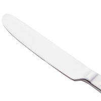World Tableware 989 554 Quantum 7 1/8" 18/0 Stainless Steel Heavy Weight Solid Handle Bread and Butter Knife with Plain Blade - 12/Pack