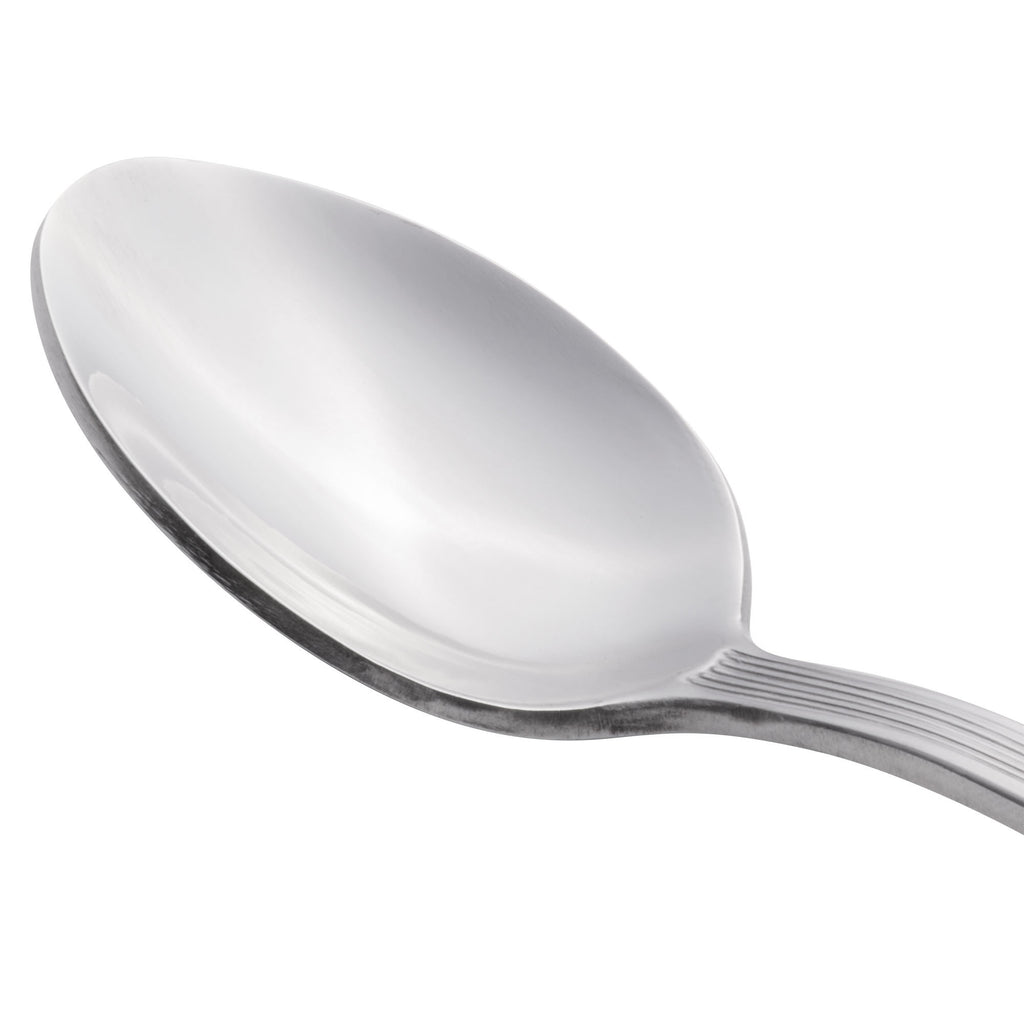 World Tableware 881 001 Minuet 6 1/8" 18/0 Stainless Steel Heavy Weight Teaspoon - 12/Pack