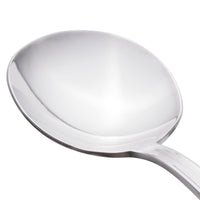 World Tableware 881 016 Minuet 6 1/8" 18/0 Stainless Steel Heavy Weight Bouillon Spoon - 12/Pack
