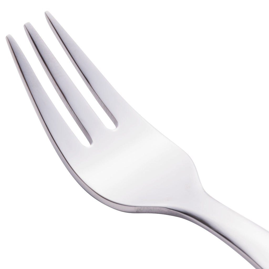 World Tableware 989 029 Quantum 6" 18/0 Stainless Steel Heavy Weight Cocktail Fork - 12/Pack