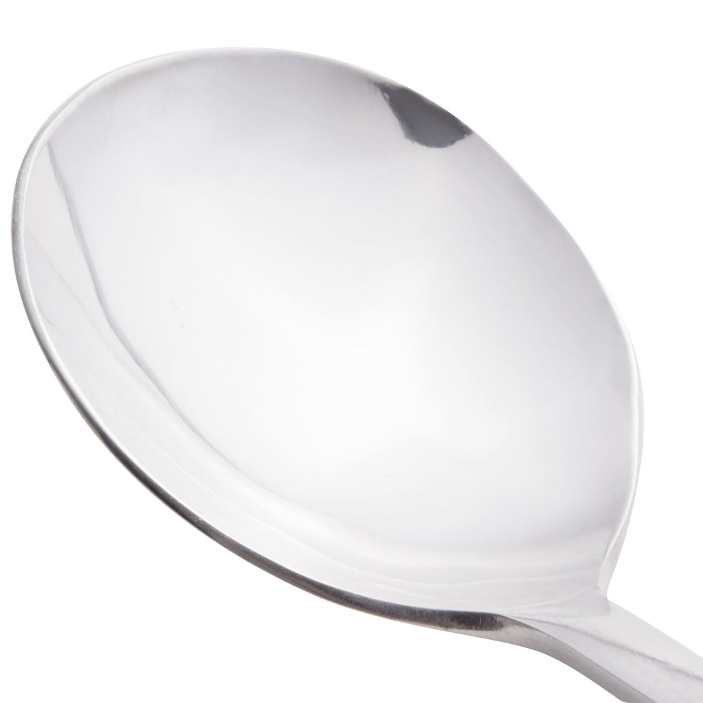 World Tableware 989 016 Quantum 6 1/4" 18/0 Stainless Steel Heavy Weight Bouillon Spoon - 12/Pack