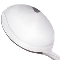World Tableware 989 016 Quantum 6 1/4" 18/0 Stainless Steel Heavy Weight Bouillon Spoon - 12/Pack