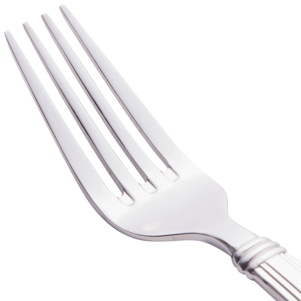 World Tableware 977 030 Slate 7 3/8" 18/0 Stainless Steel Heavy Weight Utility / Dessert Fork - 12/Pack