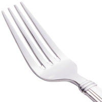 World Tableware 977 030 Slate 7 3/8" 18/0 Stainless Steel Heavy Weight Utility / Dessert Fork - 12/Pack