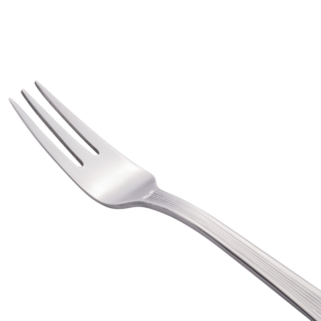 World Tableware 881 029 Minuet 6" 18/0 Stainless Steel Heavy Weight Cocktail Fork - 12/Pack