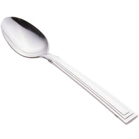 World Tableware 977 002 Slate 7 1/8" 18/0 Stainless Steel Heavy Weight Dessert Spoon - 12/Pack