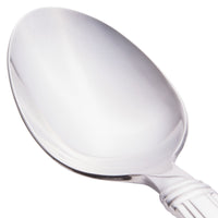 World Tableware 977 002 Slate 7 1/8" 18/0 Stainless Steel Heavy Weight Dessert Spoon - 12/Pack