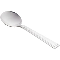 World Tableware 977 016 Slate 6 1/4" 18/0 Stainless Steel Heavy Weight Bouillon Spoon - 12/Pack