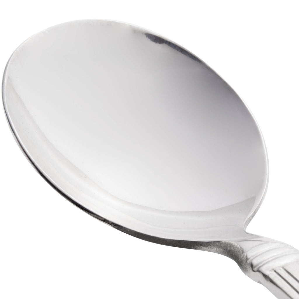 World Tableware 977 016 Slate 6 1/4" 18/0 Stainless Steel Heavy Weight Bouillon Spoon - 12/Pack