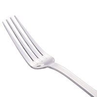 World Tableware 881 039 Minuet 8 1/8" 18/0 Stainless Steel Heavy Weight European Dinner Fork - 12/Pack