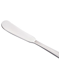 World Tableware 881 053 Minuet 6 3/4" 18/0 Stainless Steel Heavy Weight Butter Spreader - 12/Pack