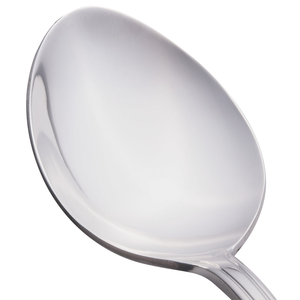 World Tableware 888 003 Masterpiece 8 1/2" 18/0 Stainless Steel Heavy Weight Tablespoon / Serving Spoon - 12/Pack