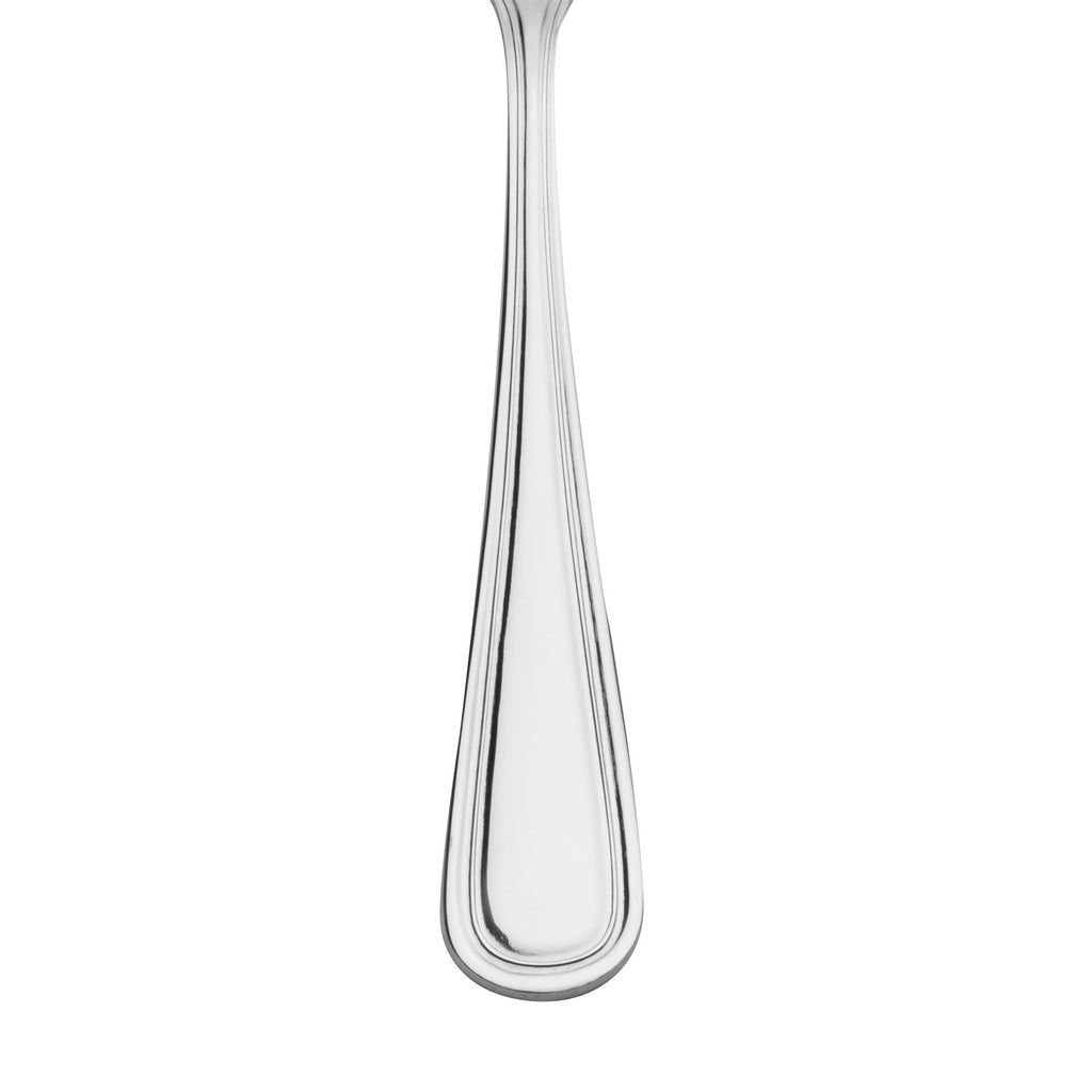 Acopa Edgeworth 5 1/2" 18/8 Stainless Steel Extra Heavy Weight Bouillon Spoon - 12/Pack