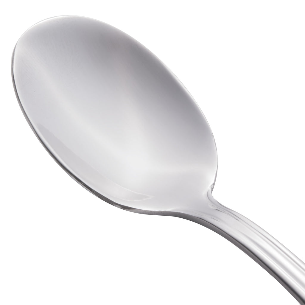 World Tableware 888 007 Masterpiece 5 7/8" 18/0 Stainless Steel Heavy Weight Demitasse Spoon - 12/Pack