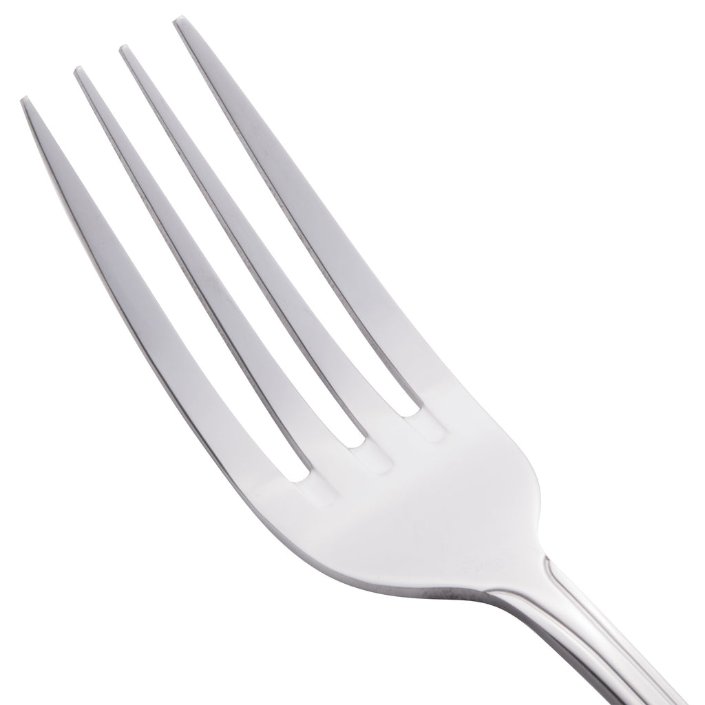 World Tableware 888 039 Masterpiece 8 1/4" 18/0 Stainless Steel Heavy Weight European Dinner Fork - 12/Pack