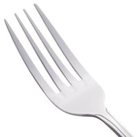 World Tableware 888 039 Masterpiece 8 1/4" 18/0 Stainless Steel Heavy Weight European Dinner Fork - 12/Pack