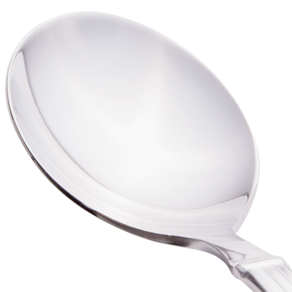 World Tableware 972 016 Gibraltar 6 1/4" 18/0 Stainless Steel Heavy Weight Bouillon Spoon - 12/Pack