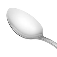 Acopa Monaca 4 3/8" 18/8 Stainless Steel Extra Heavy Weight Demitasse Spoon - 12/Pack