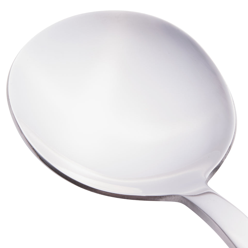World Tableware 963 016 Elexa 7" 18/0 Stainless Steel Heavy Weight Bouillon Spoon - 12/Pack