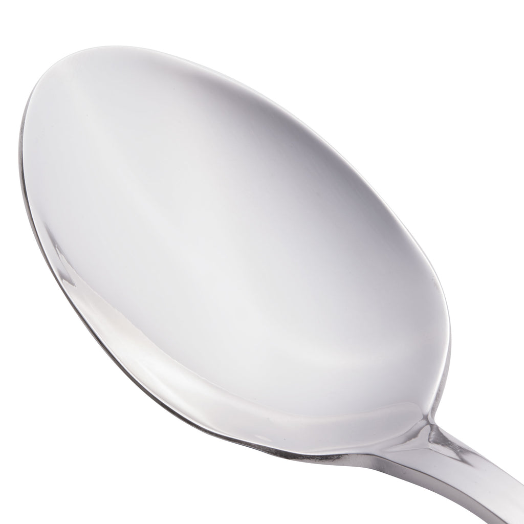 World Tableware 941 004 Mendoza 8 1/4" 18/0 Stainless Steel Heavy Weight Round Bowl Soup Spoon - 12/Pack